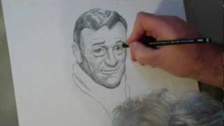 How To Draw John Wayne With Fabercastell Pencils By Peter Schunk, Weinheim,