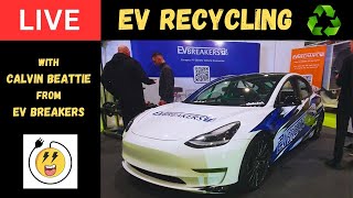 Finding used EV Parts! Dismantling EVs with Calvin Beattie from EV Breakers | #Chargeheadslive