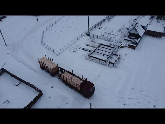 Домокомплект со срубом едет на участок заказчика в г  Галич Костромской обл