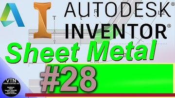AutoDesk INVENTOR Sheet Metal 28 Cut With Flanges
