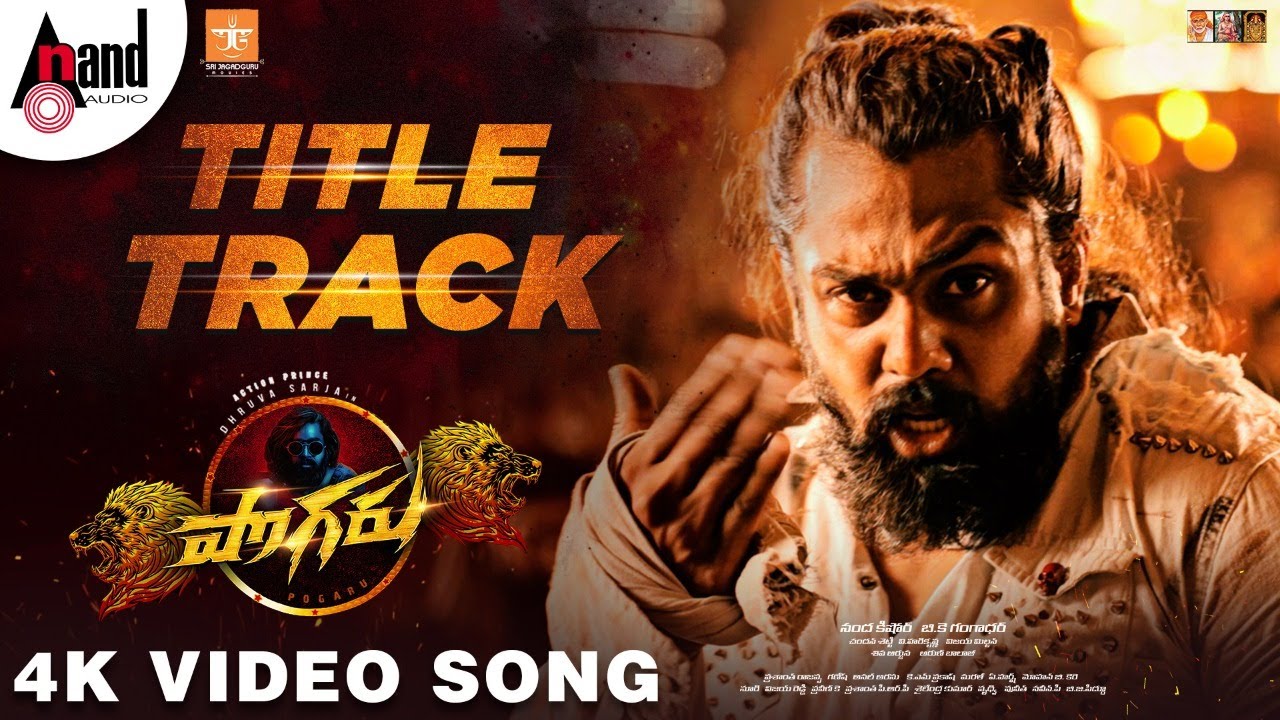 Pogaru Telugu  Title Track  4K Video Song  Dhruva Sarja  Chandan Shetty  Aniruddha Sastry