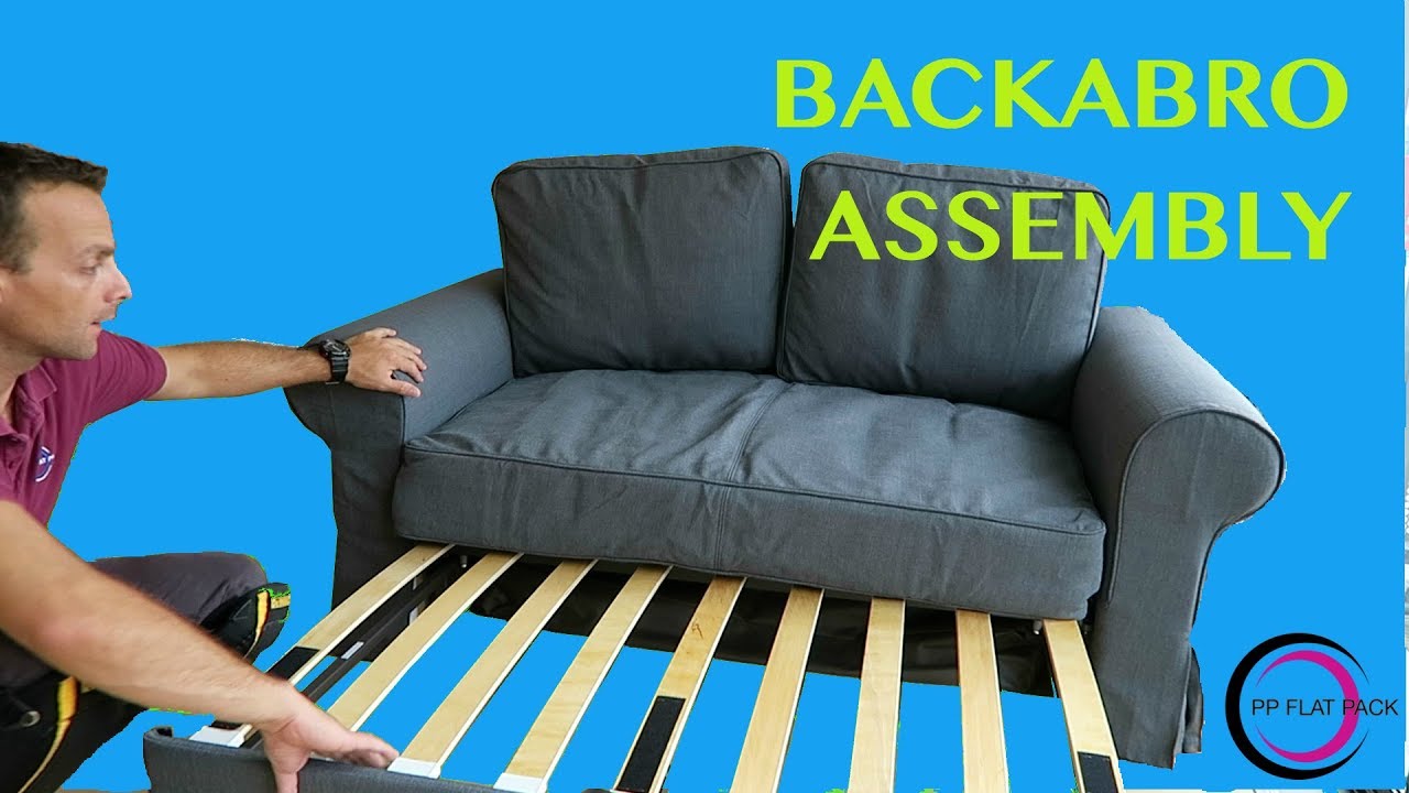 โซฟาเบด ikea  2022 New  IKEA Two seat sofa bed assembly BACKABRO