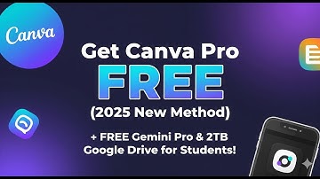 Get Canva Pro FREE (2025 New Method) + FREE Gemini Pro & 2TB Google Drive for Students!