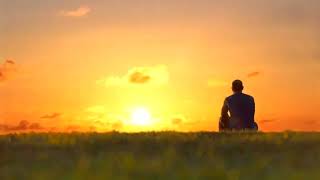 Man Watching Sunset No Copyright Background