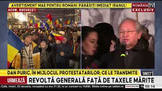 Dan Puric, În Mijlocul Protestatarilor Din București Ce Le Transmite?