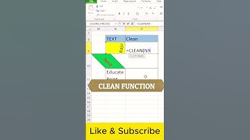 CLEAN FUNCTION | ALL FORMAT CLEAN #excel #short #shorts #excelformula #excelfunction #exceltips