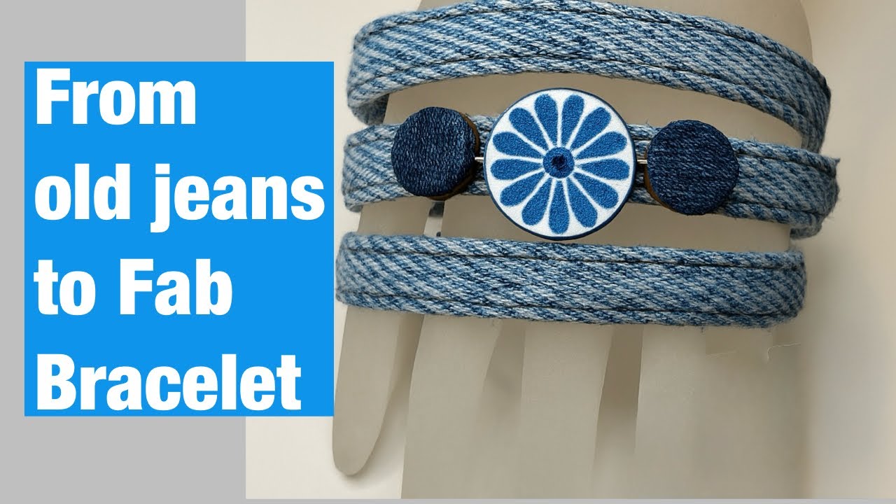 I Tried Memory Wire… But THIS Worked Better for Denim Bracelets