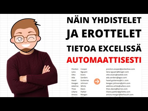 Video: Kuinka luon pilkuilla erotetun tekstitiedoston Excelissä?