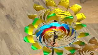 Plow Hearth Dual Sided Center Swirl Illusion Wind Spinner on QVC