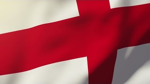 4K England flag waving in the wind. Looping sun rises style. Animation loop Stock video