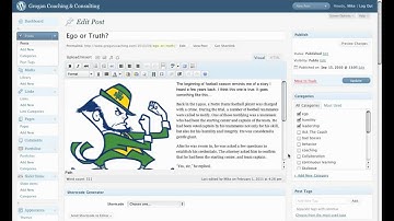 Wordpress Tutorial - Adding a Featured Image