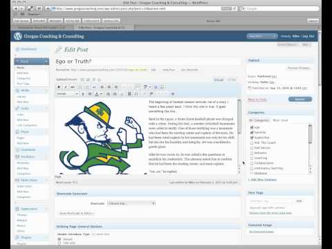 Wordpress Tutorial - Adding a Featured Image