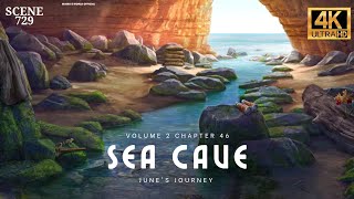 June's Journey Scene 729 Vol 2 Ch 46 Sea Cave *Full Mastered Scene* 4K