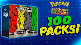 Opening 100x Pokémon Evolving Skies Booster Packs!