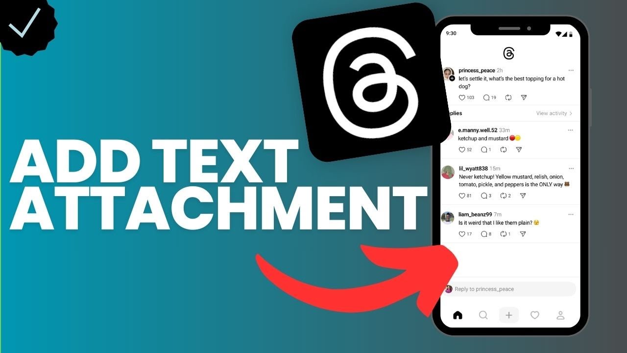 How to add a text attachment to your thread in Threads?