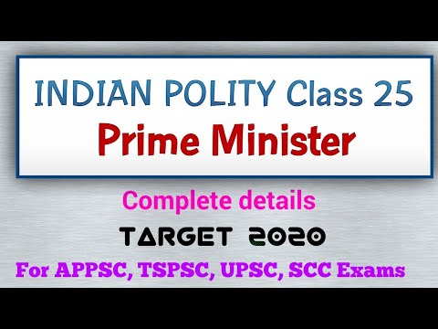Indian Polity Class 25 Prime Minister Oath, Powers, Target 2020 - YouTube