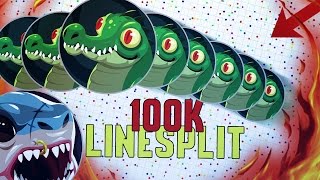 HOW DOES 100,000 MASS LINESPLIT LOOK DESTROYING TEAMS WITH #UNCUT (Agar.io)