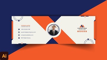 Email Signature Design in Illustrator | Email Footer Design Illustrator