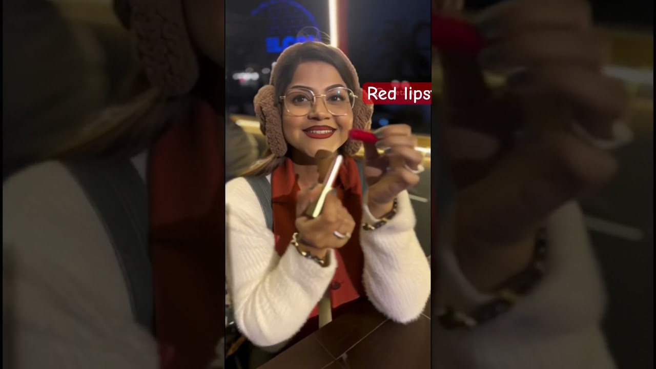 Red lipstick for winters #RedLipstick#BoldRedLips#ClassicRed#RedLipLook#makeup