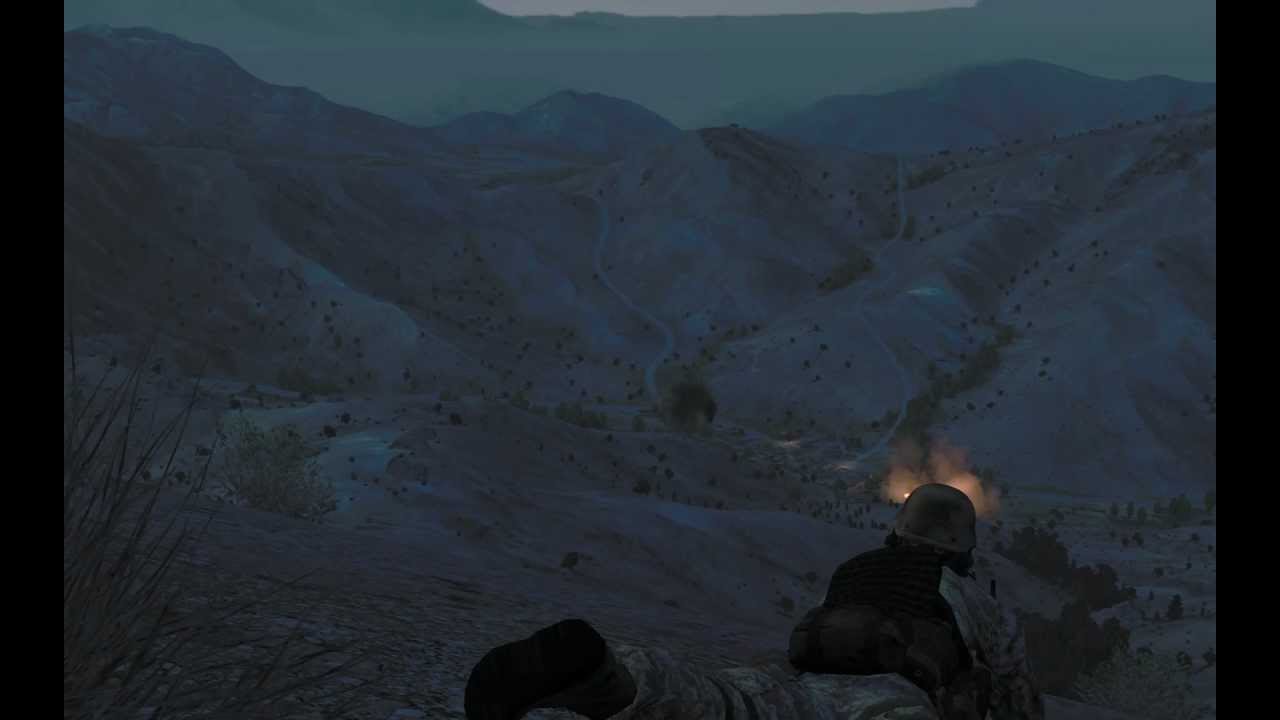 Arma2 A-10 Night Strike on Insurgent Stronghold with Blastcore FX