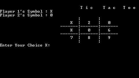 Tic Tac Toe using c