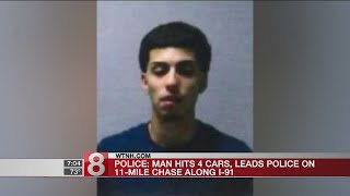 Police: Man arrested after causing crash, engaging Suffield officers in pursuit