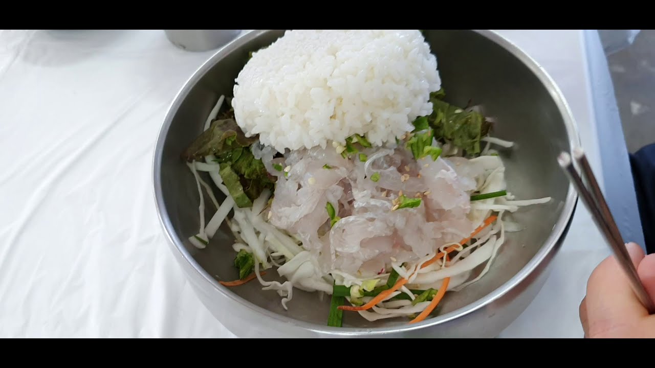 동해선 근덕역 (예정)맛집 :  2019.8 회덮밥 - 덕산바다횟집 Korean Food
