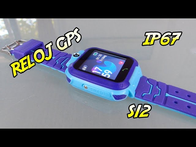 Reloj inteligente azúl con localizador GPS para niños