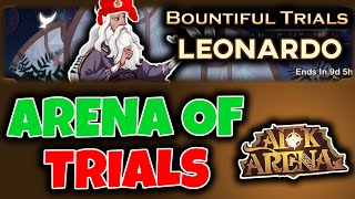 BOUNTIFUL TRIALS: LEONARDO DA VINCI Guide // AFK ARENA Arena of Trials Event Fights and Tips