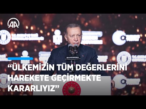 Cumhurbaşkanı Erdoğan: Ülkemizin tüm değerlerini harekete geçirmekte kararlıyız