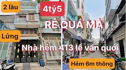 Nhà đường Lê văn quới , bình Trị đông a . Bình Tân , tphcm . DT : 4m x 12 m    1 trệt + lửng 2 lầu .