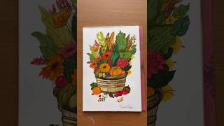 Autumn fall basket watercolor watercolorpainting painting art autumnart watercolorillustration