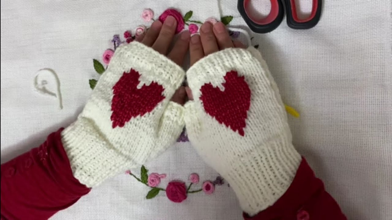 Kalpli eldiven yapımı ❤️ (detaylı anlatımla hemen yapabilirsiniz:)