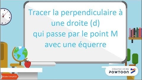 Maths Géo # 1- Tracer une perpendiculaire à une droite (d) qui passe par un point M avec une équerre