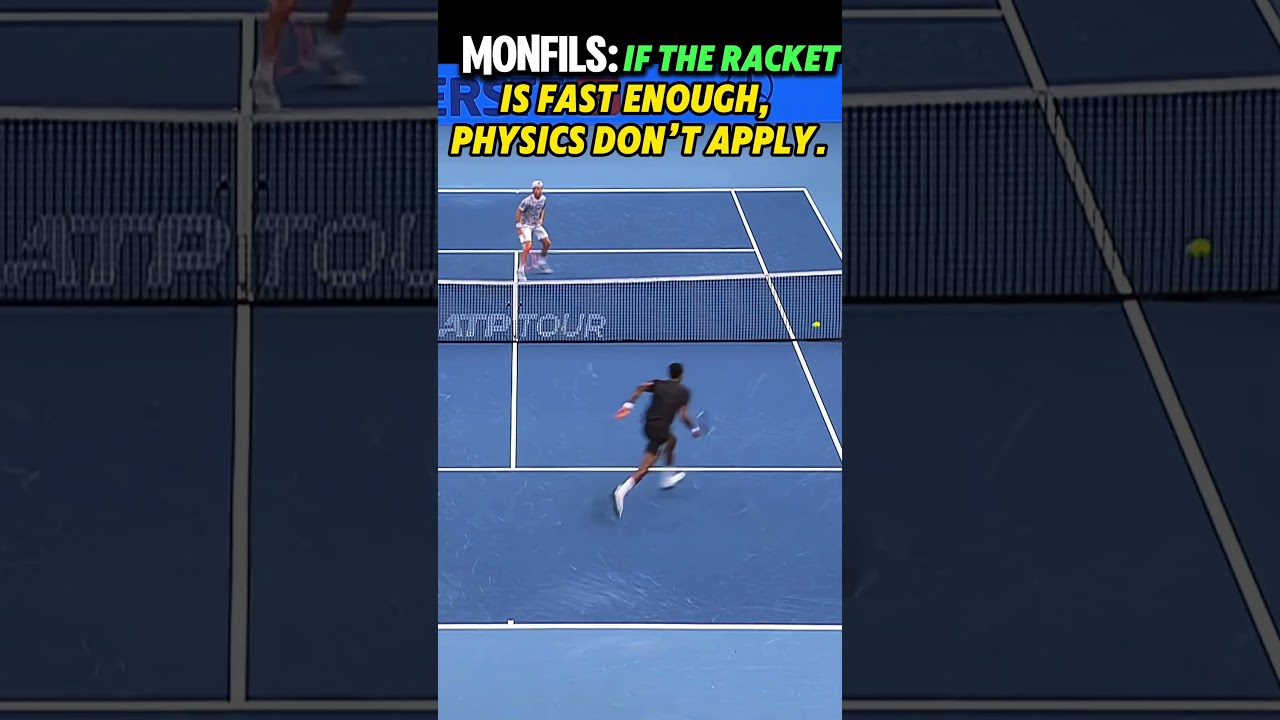 Monfils: If the racket is fast enough, physics don’t apply. #tennis #sports  #highlights