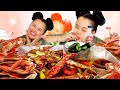 KING CRAB LEGS SEAFOOD BOIL MUKBANG 먹방 + SHRIMP + SNOW CRAB + CRAWFISH EATING SHOW! (NEW PLACE)