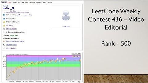 Leetcode Weekly contest 436 - Video Editorial | Global Rank - 500