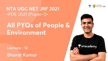 All PYQs of People & Environment | Lec - 12 | PDE | NTA UGC NET-JRF 2021 | Bharat Kumar