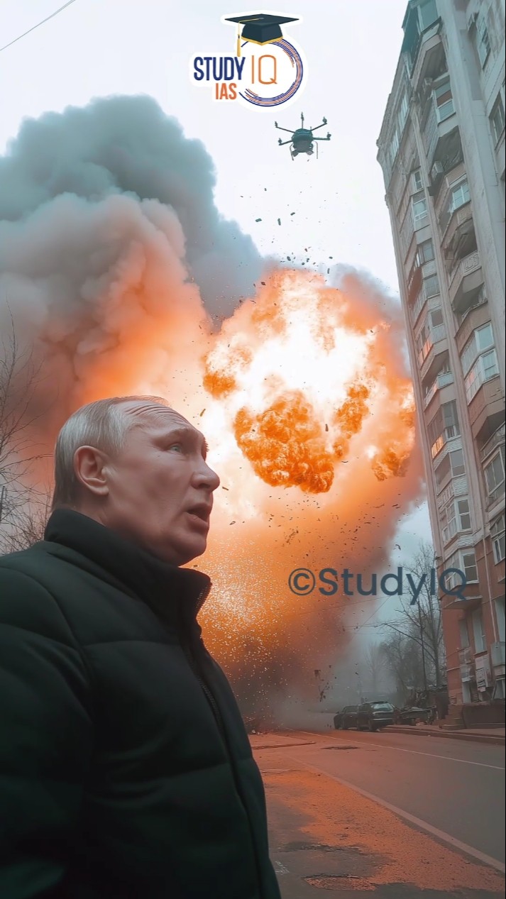 Viral Video of Russia's Building Getting hit by Ukraine's Drone | By Prashant Dhawan