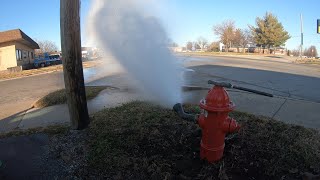 Hit fire hydrant repair