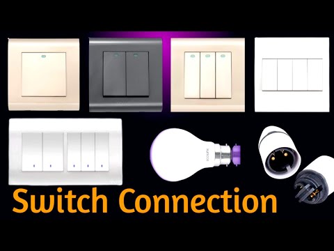 1 Gang,2 Gang,3 Gang,4 Gang, 5 Gang Switch Connection | How to Wire Light Switches | switch wiring