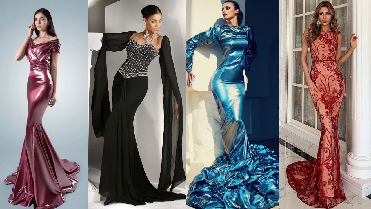 Elegant Luxury Crystal Mermaid Evening Dresses With Cloak One