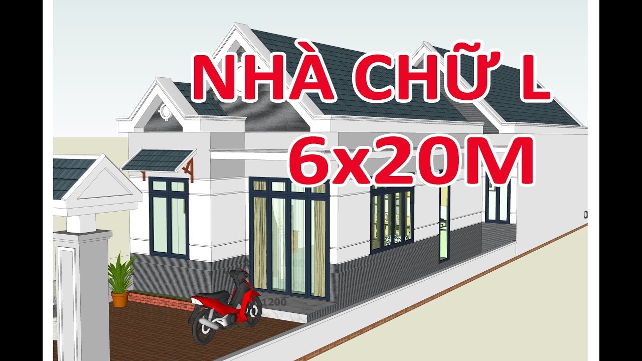 GỢI Ý MẪU NHÀ CẤP 4 CHỮ L 6x20M 3 PHÒNG NGỦ ĐẸP | KIẾN TRÚC NHÀ ...