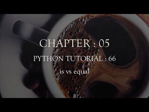 Python tutorial 66 : is vs equal
