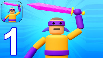 Ragdoll Ninja Imposter Hero - Gameplay Walkthrough Part 1 All Levels 1-15 (Android,iOS)