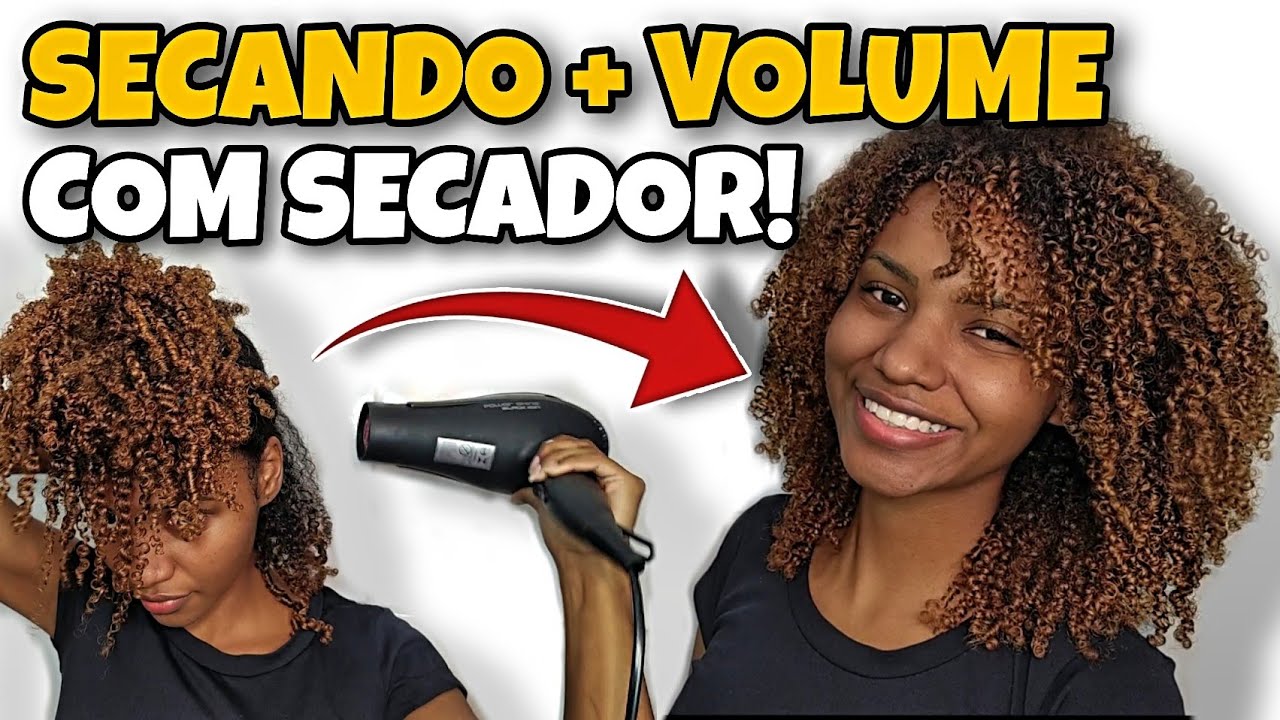 COMO EU SECO E DOU VOLUME NO MEU CABELO CRESPO COM O SECADOR!