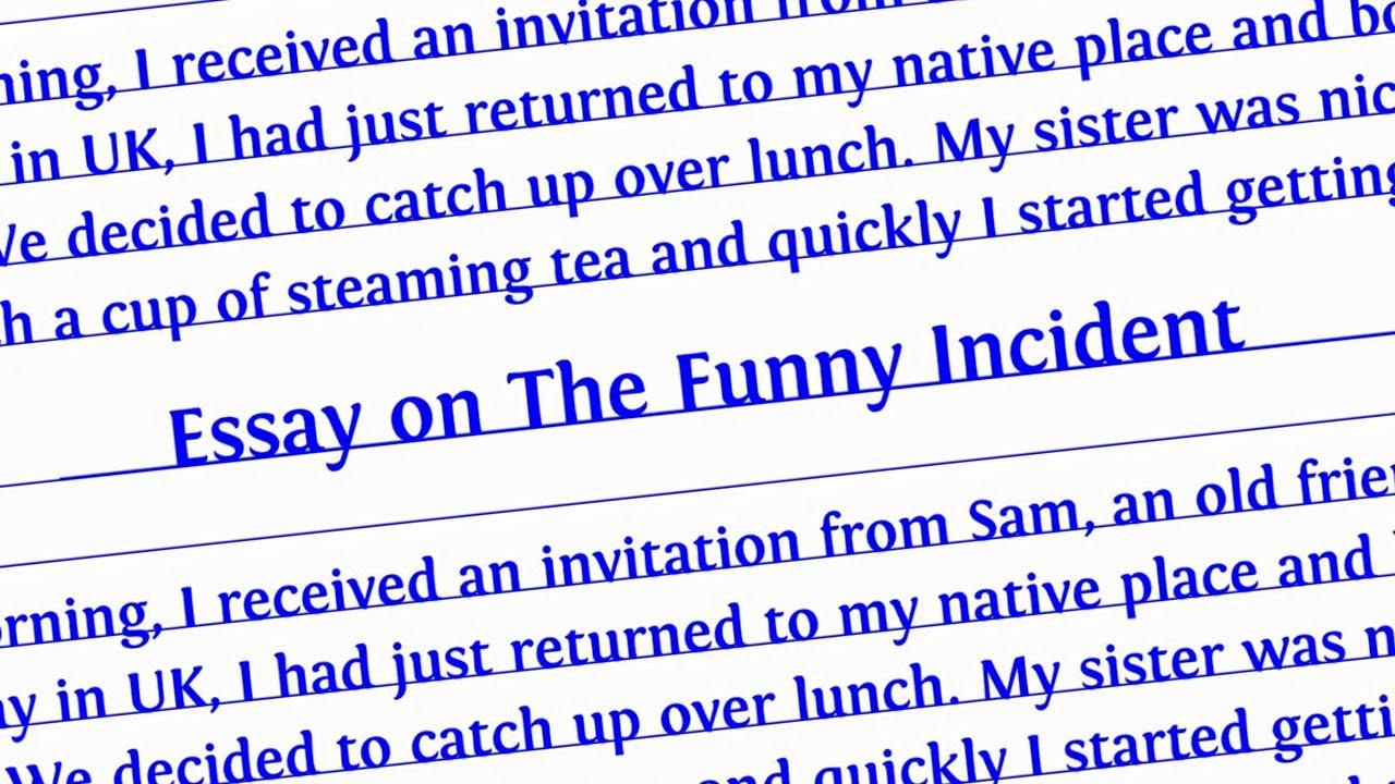 Essay on The Funny Incident || Speech on The Funny Incident || Paragraph on  The Funny Incident - YouTube