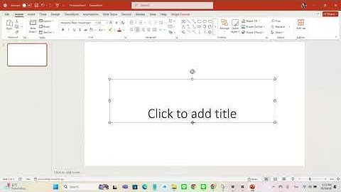 การสร้างตารางในโปรแกรม PowerPoint 