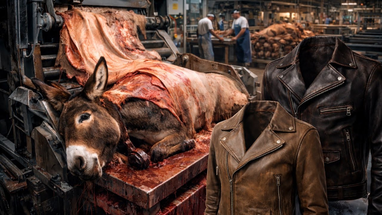 Inside the World’s Most Shocking Leather Factory 😱 | Donkey Leather Jackets