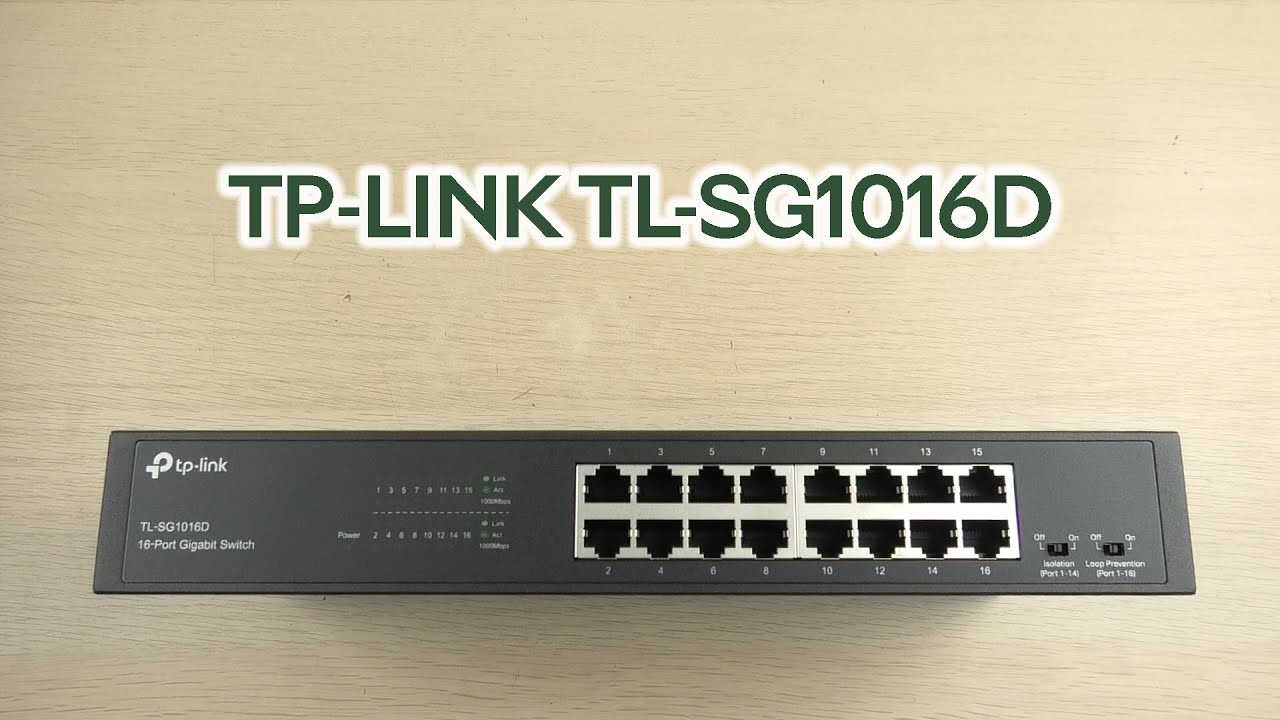 Коммутатор TP-LINK TL-SG1016D 16*1Гбит/с / авто-MDI/MDIX / Plug